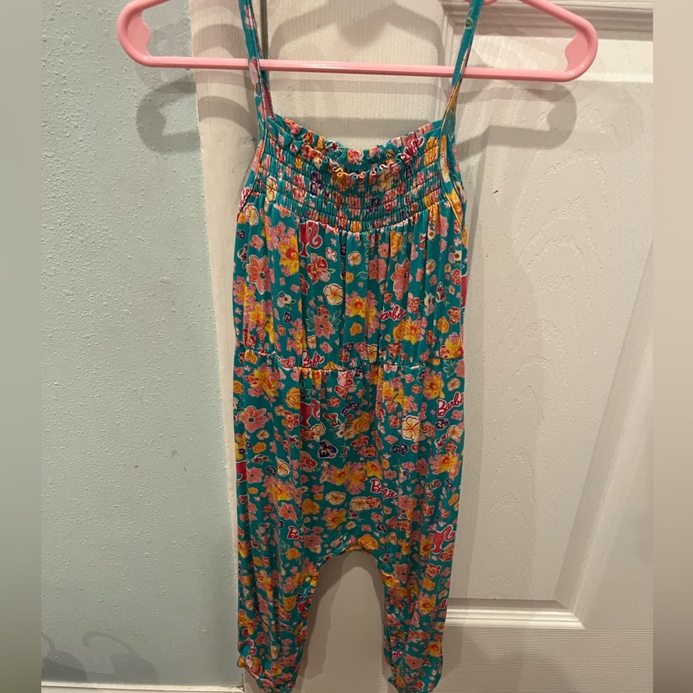 Malibu Barbie Floral Romper Posh Peanut 12-18 month